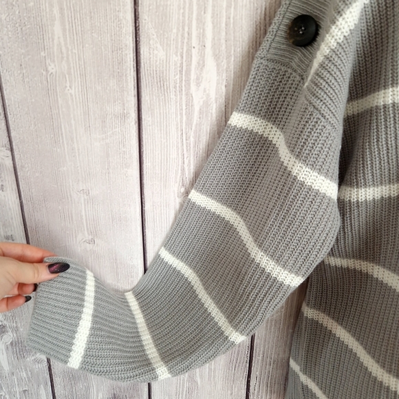 Pep&Co Size uk 16/18 Sweater Striped Gray and white - Picture 6 of 8